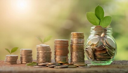 Saving and financial security elements, ideal for topics related to personal finance, budgeting, and investments.