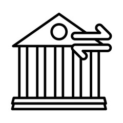 Bank Transfer line icon