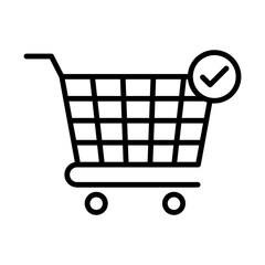 Shopping Cart Checkout line icon