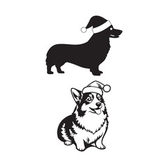 Corgi  silhouette Design.Corgi Lover Design.