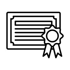 Diploma Certificate line icon