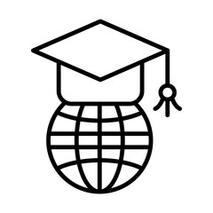 University Logo line icon