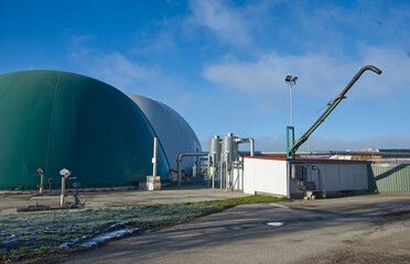 Fototapeta premium Biogas plant, renewable energy