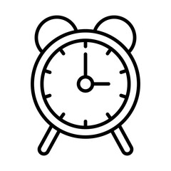 Alarm clock line icon