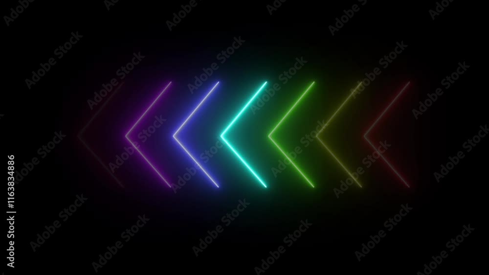 Poster left arrow animation on background. go to left side animation. animation arrow on background.