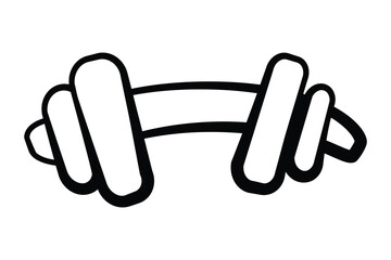 dumbbell, simple vector hand draw sketch
