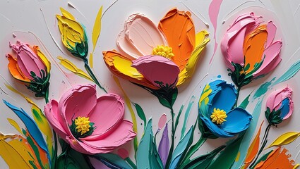 Close-up of Abstract Rough and Multicolored Textures, Featuring Bold, Dynamic Strokes and Intricate Patterns, Creating a Striking Visual Contrast Full of Depth and Artistic Energy