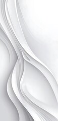Abstract White Waves Flowing Design