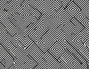 Abstract Black and White Geometric Pattern Design