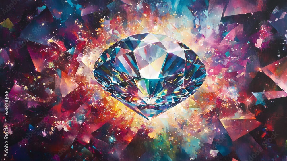Poster crystal rainbow light flare overlay vector effect. diamond prism sparkle with optical iridescent ref