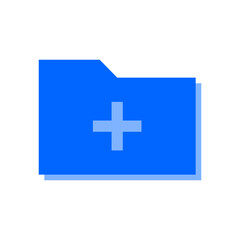 Fototapeta premium icon adds folders, files with transparent background