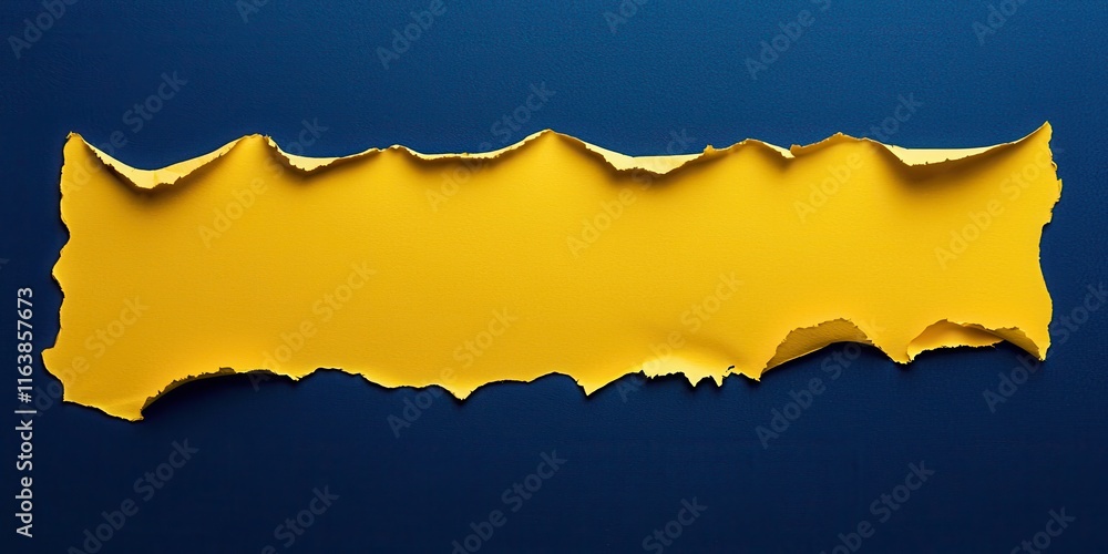 Poster yellow line with a hole in it