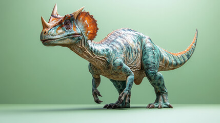 Obraz premium A parasaurolophus dramatically pointing its crest upward, as if posing,