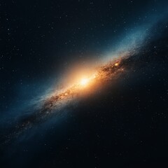 Fototapeta premium Exploring a Vibrant Spiral Galaxy Illuminated by a Brilliant Core Surrounded by Stars in Deep Space