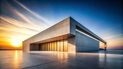 Modern minimalist architecture with bold lines in tranquil empty space for contemporary design projects