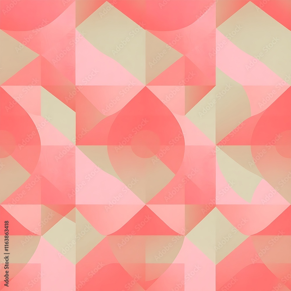 Aufkleber abstract geometric pattern: a vibrant and dynamic abstract design featuring overlapping geometric sh