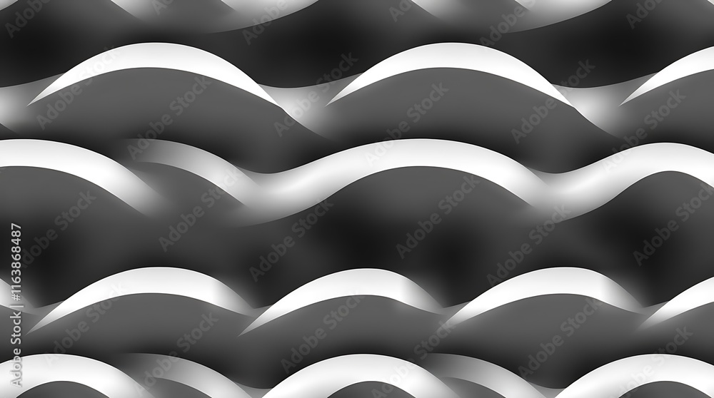 Poster abstract gray wave pattern