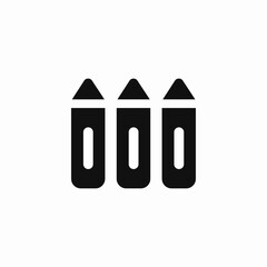 crayons pack icon sign vector