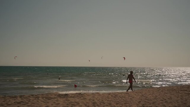 Kitesurfing in Italy on the Tyrrhenian Sea