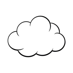 Cloud Icon Black Line | Clouds Illustration | Weather Climate Symbol | Cloud Outline