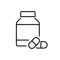 Medicine icon. Pills icon line