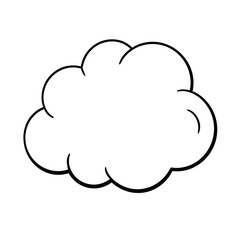 Cloud Icon Black Line | Clouds Illustration | Weather Climate Symbol | Cloud Outline