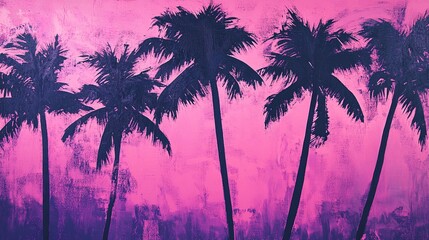 Palm trees on the beach	
