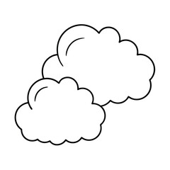 Cloud Icon Black Line | Clouds Illustration | Weather Climate Symbol | Cloud Outline
