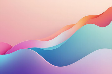 Colorful Abstract Waves with Gradient Flow
