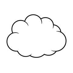 Cloud Icon Black Line | Clouds Illustration | Weather Climate Symbol | Cloud Outline