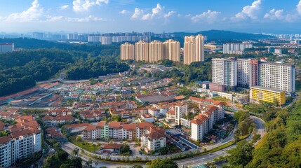 Fototapeta premium Urban Sprawl Impacting Wildlife Reserves