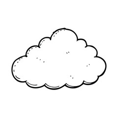 Cloud Icon Black Line | Clouds Illustration | Weather Climate Symbol | Cloud Outline