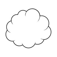Cloud Icon Black Line | Clouds Illustration | Weather Climate Symbol | Cloud Outline