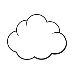 Cloud Icon Black Line | Clouds Illustration | Weather Climate Symbol | Cloud Outline