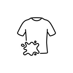 dirty shirt icon vector isolated on background