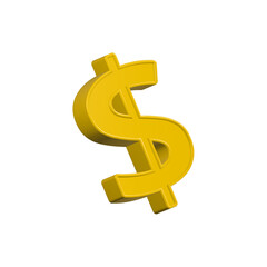Obraz premium Golden Dollar Currency money icon 3D Render