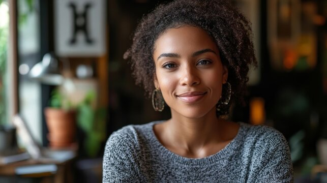 African American woman using smartphone app to donate money online, Generative AI