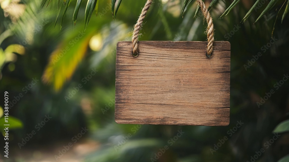 Poster wooden bamboo sign board frame game ui vector set. wooden signboard with rope on stick and border is
