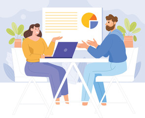 A visually rich illustration emphasizing business insights, charts, and strategic planning, ideal for showcasing impactful marketing campaigns.