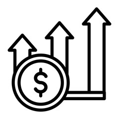 Finance   Vector Line Icon Design