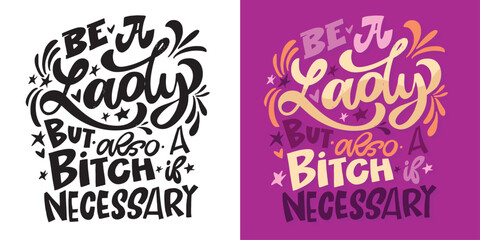 Cute hand drawn doodle lettering quote. Lettering for t-shirt design, mug print, bag print, clothes fashion. 100% hand drawn vector image.