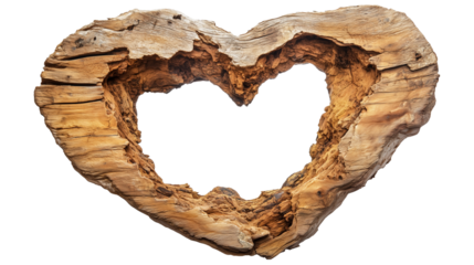 A photos, with wooden frames, isolated on Transparent PNG format Background.