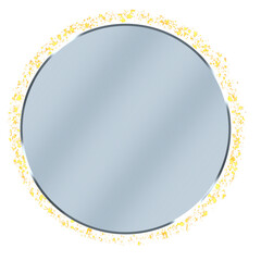 Aesthetic silver circle frame