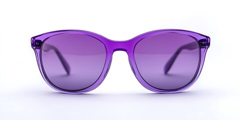 a purple sunglasses with a white background