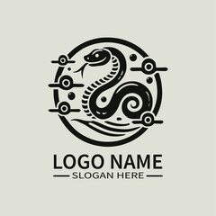 Tropidophis Melanurus Snake Logo Design, Venomous Snake Logo, Reptile Logo, Wildlife Logo, Nature Logo