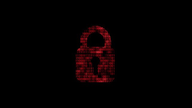 Digital encrypted and decrypted matrix - lockd and unlocked