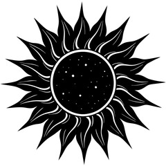 Black Sun Vector Art Inspiration