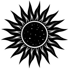 Black Sun Vector Art Inspiration