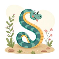 Naklejka premium s for snake