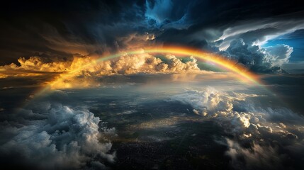 Fototapeta premium Beautiful Rainbow in the Sky